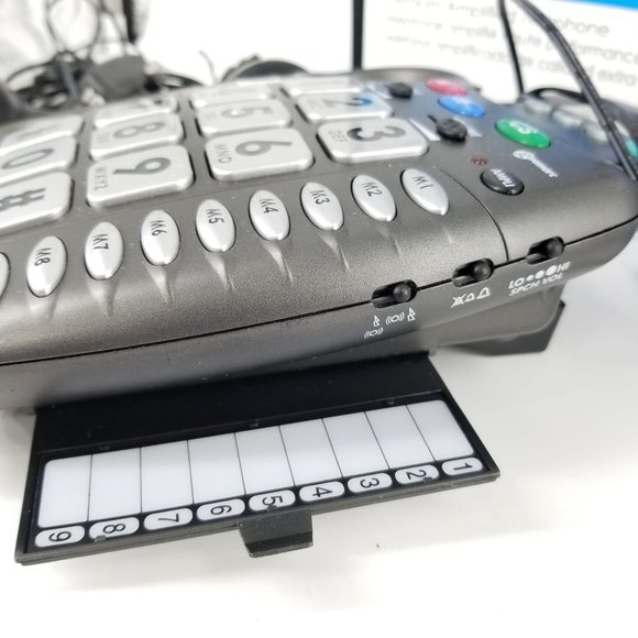 Large Button Phone Amplified Corded Telephone Desk Wall Home House Office WORKS - Picture 7 of 14